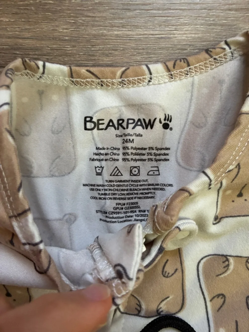 Bearpaw Pajamas/Sleeper - 24 Months